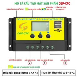 Bộ Điều Khiển Sạc NLMT và Chớp CGP-CFC V3 