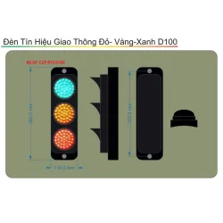 Đèn Tín Hiệu Giao Thông Xanh-Vàng-Đỏ D100