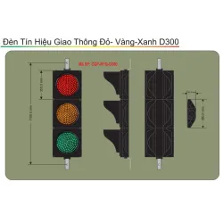 Đèn Tín Hiệu Giao Thông Xanh-Vàng-Đỏ D300