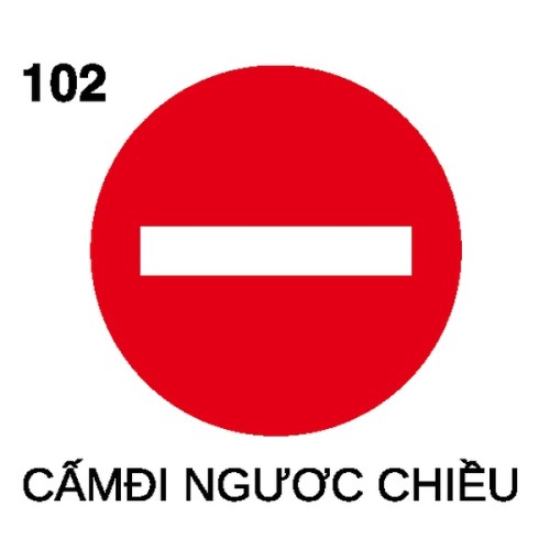 Biển báo cấm P.102 – Cấm đi ngược chiều | Châu Gia Phát