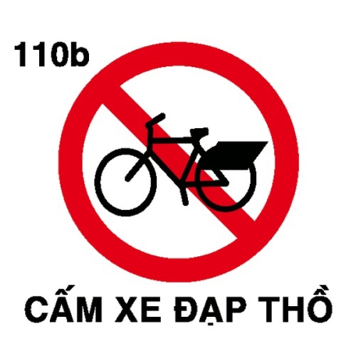 Biển báo cấm P.110b – Cấm xe đạp thổ | Châu Gia Phát