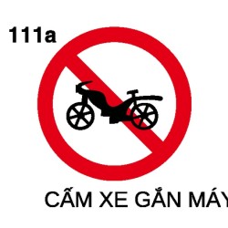 Biển báo cấm P.111a – Cấm xe gắn máy | Châu Gia Phát