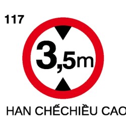 Biển báo cấm P.117 – Hạn chế chiều cao | Châu Gia Phát