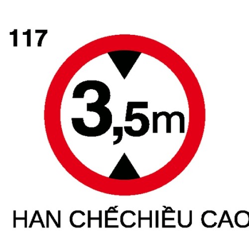 Biển báo cấm P.117 – Hạn chế chiều cao | Châu Gia Phát