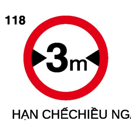 Biển báo cấm P.118 – Hạn chế chiều ngang | Châu Gia Phát