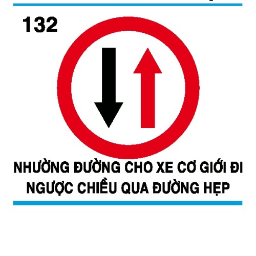 Biển báo cấm P.126b – Nhường đường qua đường hẹp | Châu Gia Phát