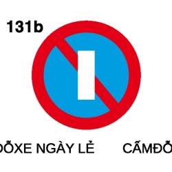 Biển báo cấm P.131b – Cấm đỗ xe ngày lẻ | Châu Gia Phát