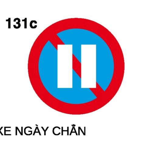 Biển báo cấm P.131c – Cấm đỗ xe ngày chẵn | Châu Gia Phát