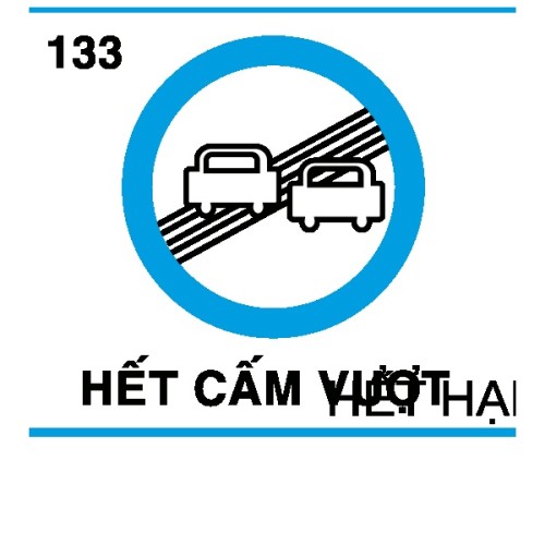 Biển báo cấm P.131d – Hết cấm vượt | Châu Gia Phát