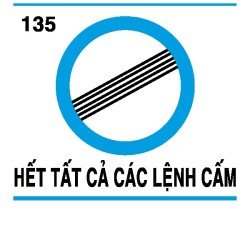 Biển báo cấm P.131f – Hết tất cả các lệnh cấm | Châu Gia Phát
