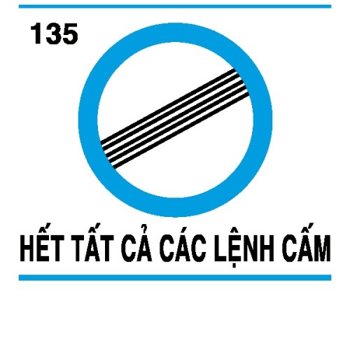 Biển báo cấm P.131f – Hết tất cả các lệnh cấm | Châu Gia Phát