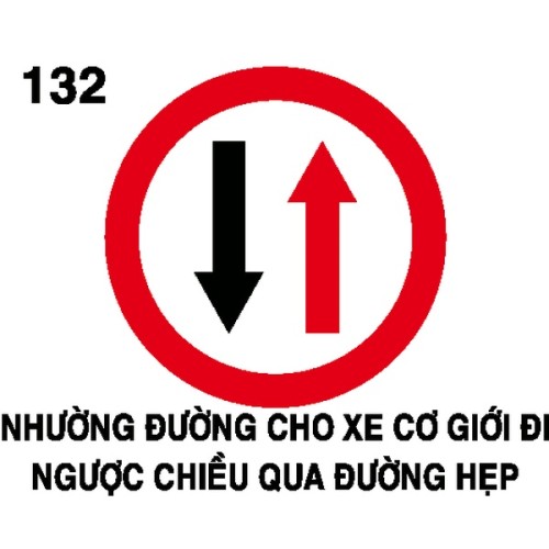 Biển báo cấm P.132 – Nhường đường qua đường hẹp | Châu Gia Phát