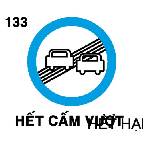 Biển báo cấm P.133 – Hết cấm vượt | Châu Gia Phát