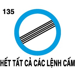 Biển báo cấm P.135 – Hết tất cả các lệnh cấm | Châu Gia Phát