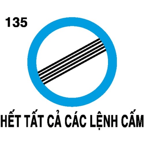 Biển báo cấm P.135 – Hết tất cả các lệnh cấm | Châu Gia Phát