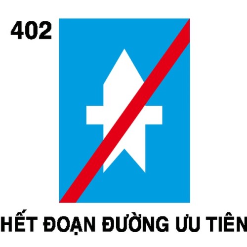 Biển chỉ dẫn I.402 – Hết đoạn đường ưu tiên | Châu Gia Phát
