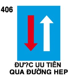 Biển chỉ dẫn I.406 – Được ưu tiên qua đường hẹp | Châu Gia Phát