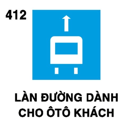 Biển chỉ dẫn I.412 – Làn đường dành cho ô tô khách | Châu Gia Phát