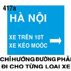 Biển chỉ dẫn I.417a – Chỉ hướng cho xe tải (rẽ phải) | Châu Gia Phát Biển chỉ dẫn I.417a – Chỉ hướng cho xe tải (rẽ phải) | Châu Gia Phát