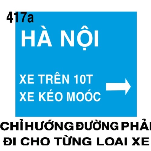 Biển chỉ dẫn I.417a – Chỉ hướng cho xe tải (rẽ phải) | Châu Gia Phát