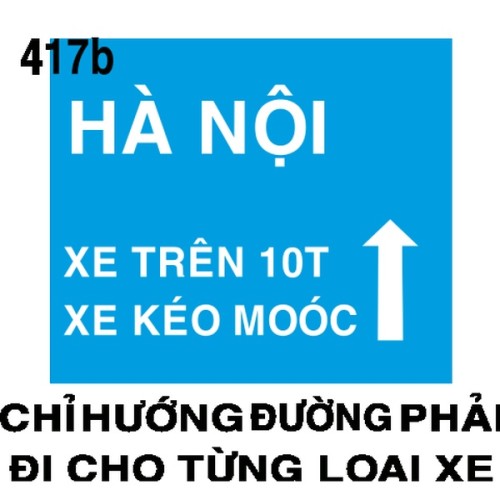 Biển chỉ dẫn I.417b – Chỉ hướng cho từng loại xe (rẽ trái) | Châu Gia Phát