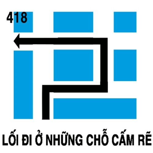 Biển chỉ dẫn I.418 – Lối đi trên cầu có đường sắt | Châu Gia Phát