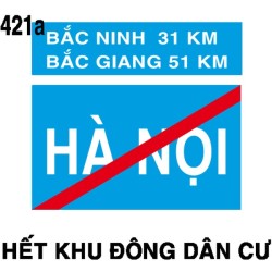 Biển chỉ dẫn I.421a – Hết khu đông dân cư | Châu Gia Phát Biển chỉ dẫn I.421a – Hết khu đông dân cư | Châu Gia Phát