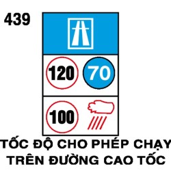 Biển chỉ dẫn I.439 – Tốc độ cho phép trên đường cao tốc | Châu Gia Phát Biển chỉ dẫn I.439 – Tốc độ cho phép trên đường cao tốc | Châu Gia Phát