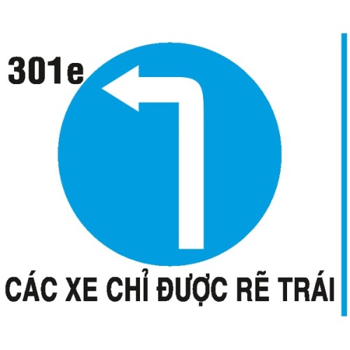 Biển hiệu lệnh R.301e – Hướng rẽ trái (sau giao nhau) | Châu Gia Phát