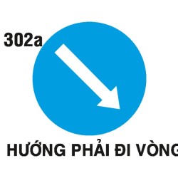 Biển hiệu lệnh R.302a – Đi vòng tránh chướng ngại vật (sang phải) | Châu Gia Phát