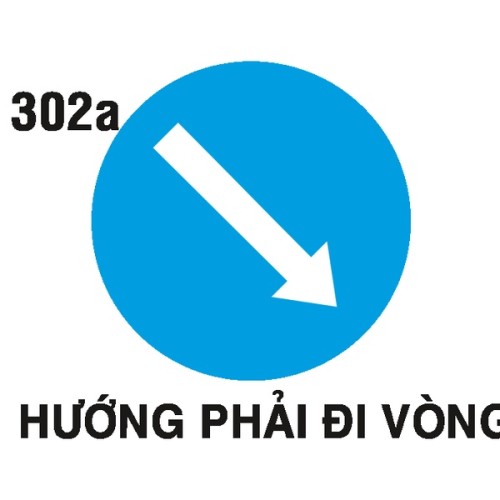 Biển hiệu lệnh R.302a – Đi vòng tránh chướng ngại vật (sang phải) | Châu Gia Phát
