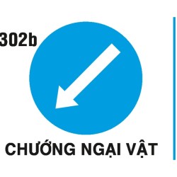 Biển hiệu lệnh R.302b – Đi vòng tránh chướng ngại vật (sang trái) | Châu Gia Phát
