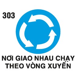 Biển hiệu lệnh R.303 – Giao nhau chạy theo vòng xuyến | Châu Gia Phát Biển hiệu lệnh R.303 – Giao nhau chạy theo vòng xuyến | Châu Gia Phát