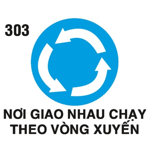 Biển hiệu lệnh R.303 – Giao nhau chạy theo vòng xuyến | Châu Gia Phát