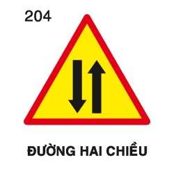 Biển báo nguy hiểm W.204 – Đường hai chiều | Châu Gia Phát