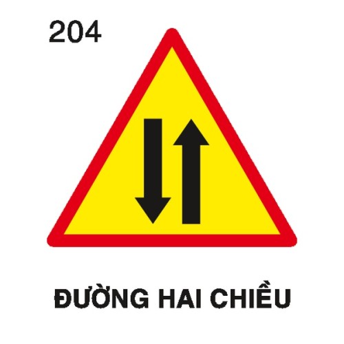 Biển báo nguy hiểm W.204 – Đường hai chiều | Châu Gia Phát