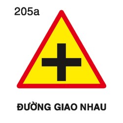 Biển báo nguy hiểm W.205a – Đường giao nhau (ngã tư) | Châu Gia Phát