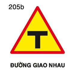 Biển báo nguy hiểm W.205b – Đường giao nhau (chữ T phải) | Châu Gia Phát