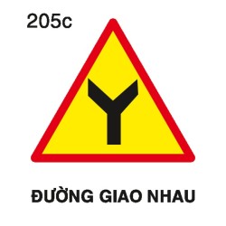 Biển báo nguy hiểm W.205c – Đường giao nhau (chữ Y) | Châu Gia Phát