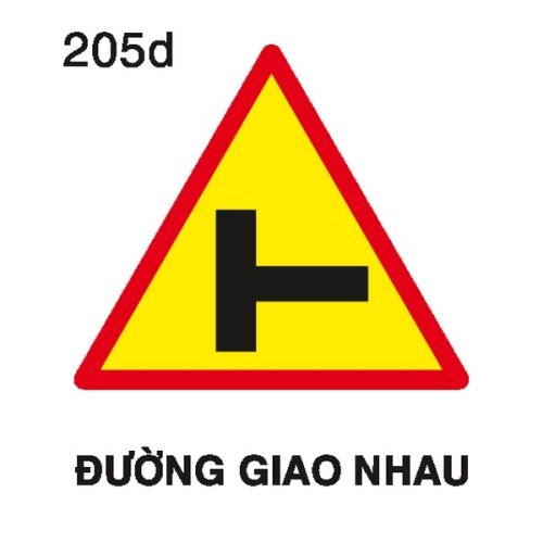 Biển báo nguy hiểm W.205d – Đường giao nhau (chữ T trái) | Châu Gia Phát