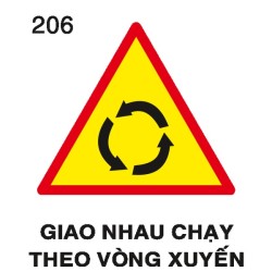 Biển báo nguy hiểm W.206 – Giao nhau chạy theo vòng xuyến | Châu Gia Phát Biển báo nguy hiểm W.206 – Giao nhau chạy theo vòng xuyến | Châu Gia Phát