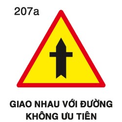 Biển báo nguy hiểm W.207a – Giao nhau với đường không ưu tiên (phải) | Châu Gia Phát Biển báo nguy hiểm W.207a – Giao nhau với đường không ưu tiên (phải) | Châu Gia Phát