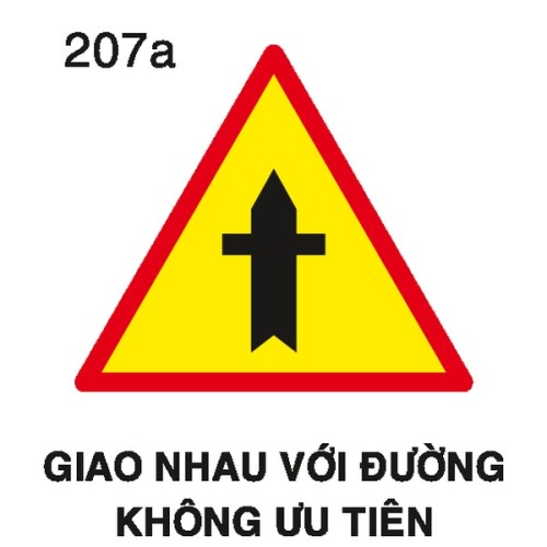 Biển báo nguy hiểm W.207a – Giao nhau với đường không ưu tiên (phải) | Châu Gia Phát