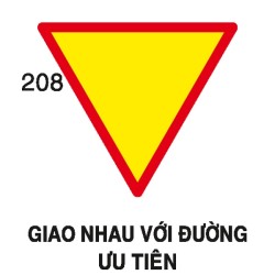 Biển báo nguy hiểm W.208 – Giao nhau với đường ưu tiên | Châu Gia Phát Biển báo nguy hiểm W.208 – Giao nhau với đường ưu tiên | Châu Gia Phát