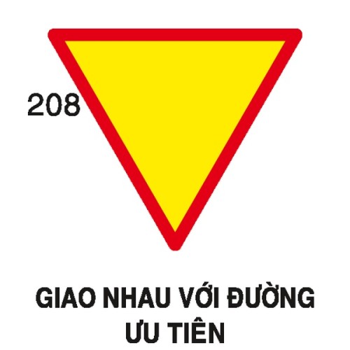 Biển báo nguy hiểm W.208 – Giao nhau với đường ưu tiên | Châu Gia Phát