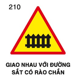 Biển báo nguy hiểm W.210 – Giao nhau với đường sắt (có rào chắn) | Châu Gia Phát Biển báo nguy hiểm W.210 – Giao nhau với đường sắt (có rào chắn) | Châu Gia Phát