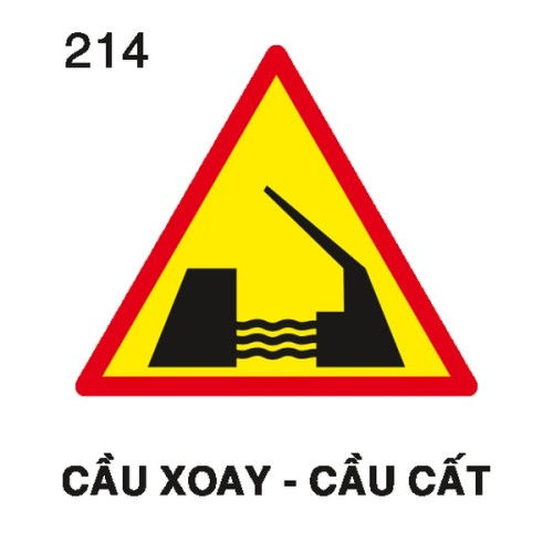 Biển báo nguy hiểm W.214 – Cầu xoay – cầu cắt | Châu Gia Phát