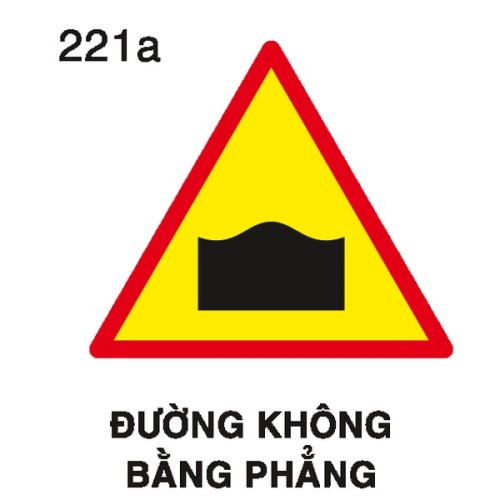 Biển báo nguy hiểm W.221a – Đường không bằng phẳng (trái) | Châu Gia Phát