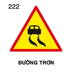 Biển báo nguy hiểm W.222 – Đường trơn | Châu Gia Phát Biển báo nguy hiểm W.222 – Đường trơn | Châu Gia Phát