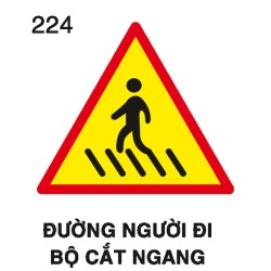 Biển báo nguy hiểm W.224 – Người đi bộ cắt ngang | Châu Gia Phát Biển báo nguy hiểm W.224 – Người đi bộ cắt ngang | Châu Gia Phát